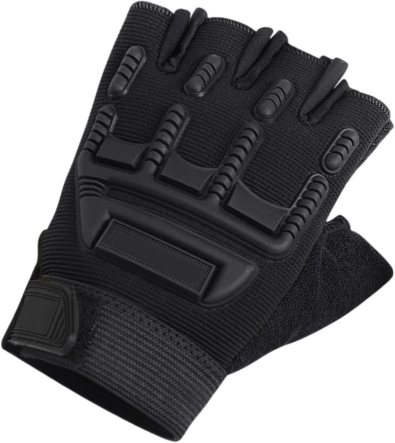 BXT Kids Half Finger Sports Gloves with Grip - Non-Slip Gel Protective Dirt Bike, Cycling, Fishing, Climbing, Gymnastics Glove for Boys Girls - Image 1